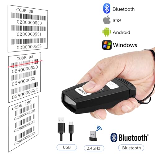2D QR Barcode Scanner Omnidirectional Hands-Free USB Automatic Barcode Reader for Mobile Payment Computer Screen Scan - color: Black