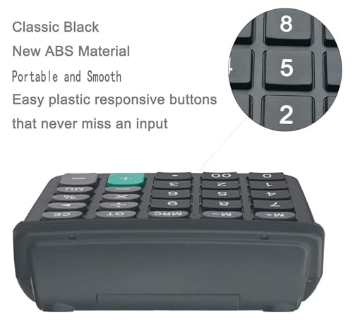 Calculators, BESTWYA Large Button Desk Calculator (Black, Pack of 4) | 12-Digit Dual Power Angled LCD Display Handheld Desktop Feature for Office, School, Home - color: Black,Pack of 4