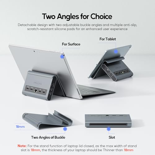 USB C Docking Station Dual Monitor, Laptop Dock for Windows with HDMI 4K