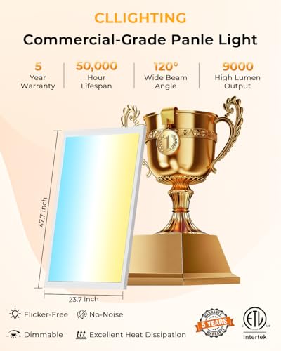 2x4 LED Flat Panel Light 2Pack 5CCT Selectable, 0-10V Dimmable | 9000LM, 3000K/3500K/4000K/5000K/6300K Adjustable, 30W/40W/50W/60W/72W Selectable, Recessed Drop Ceiling Lighting for Office - size: 2 Feet by 4 Feet