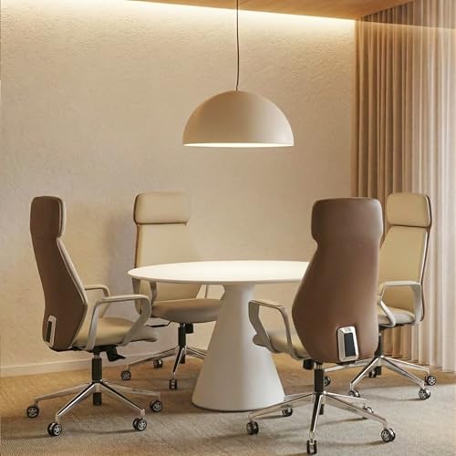 EUREKA ERGONOMIC Aric Executive Office Chair, High Back PU Leather Desk Chair with Lumbar Support, Professional Modern Home Office Chair with Large Headrest & 3-Position Recline(Pack of 10, Beige) - size: Pack of 10