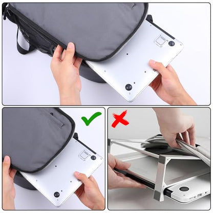 4PCS Portable Keyboard Riser Self Adhesive Laptop Stand Invisible Mini Computer Feet for Desk Computer Keyboard Stand Laptop Holder with Anti Slip Silicone(Sliver) - color: Sliver
