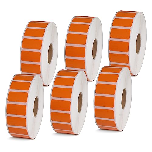 BETCKEY - 1" x 0.5" (25 mm x 13 mm) Thermal Labels, [6 Roll/Orange] - color: Orange, size: 1 in x 0.5 in