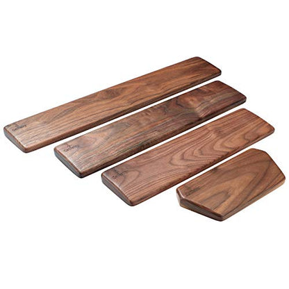 Wooden Keyboard Wrist Rest, Keyboard Wooden Palm Rest, Keyboard Wrist Rest Pad, Walnut Wrist Rest, Solid Wood Mouse Pad Wrist Guard, Wrist Rest Pad, Wrist pad for Keyboard, (Black Walnut, 11.8in) - color: Black Walnut, size: 11.8in