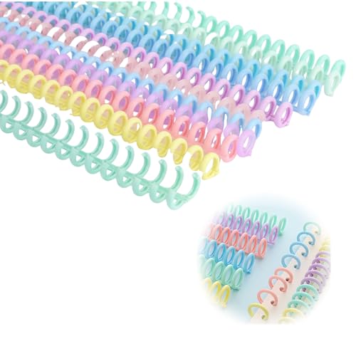 20 Pcs Plastic Spiral Binding Coils Plastic Binding Combs 30 Ring Diameter - size: 20 pcs
