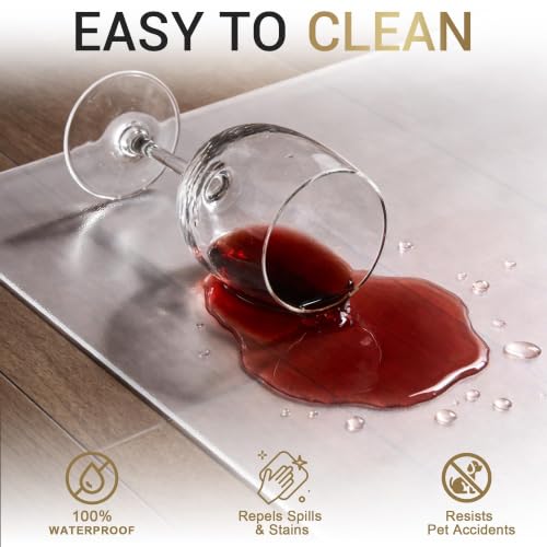 Heavy Duty Chair Mat,36" X 60" Clear Frosted 1.5mm PVC Chair Mat, - size: 36 × 60″