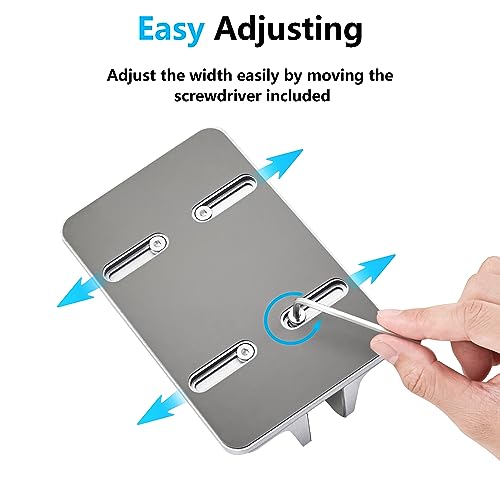 JARLINK Vertical Laptop Stand, Adjustable Aluminum Desktop Holder, Silver - color: Silver, size: 1-slot