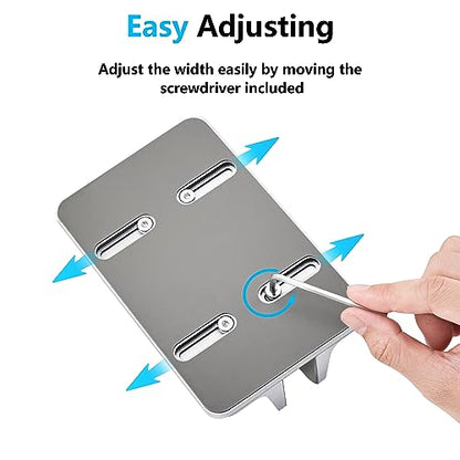 JARLINK Vertical Laptop Stand, Adjustable Aluminum Desktop Holder, Silver - color: Silver, size: 1-slot