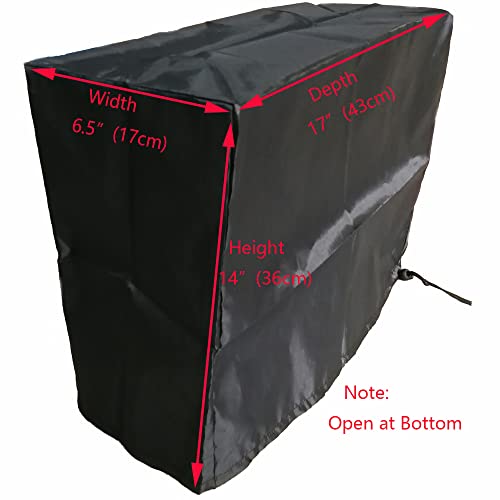 CPU Dust Cover, 6.5W x17D x14H Desktop PC Mid-Tower [Antistatic, Waterproof] Jacket Protector Medium PC Case Computer Host Cover - size: 6.5''W x 17''D x 14''H