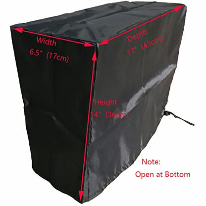CPU Dust Cover, 6.5W x17D x14H Desktop PC Mid-Tower [Antistatic, Waterproof] Jacket Protector Medium PC Case Computer Host Cover - size: 6.5''W x 17''D x 14''H