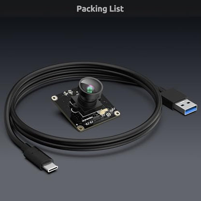 USB 3.0 UVC Camera Module with IMX415 Sensor, 4K@30FPS & 1080P@60FPS, Plug and Play for Windows/Linux/Mac/Android/Raspberry Pi/Jetson Nano/ARM Boards
