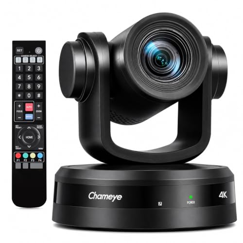 Chameye CH420 4K PTZ Conference Camera 20x Optical Zoom AI Auto-Tracking, 4K HDMI PTZ Camera USB3.0 LAN PoE, TF Card Recording, NDI upgradable, for Church Live Streaming, Hybrid Meeting, Live Events - color: 4K 20x AI Conference Camera CH420