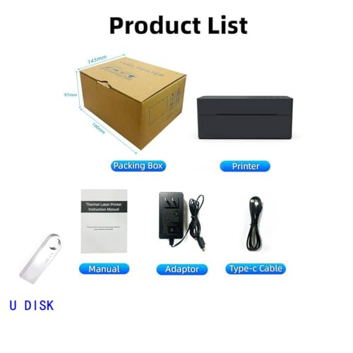Bluetooth Thermal Shipping Label Printer,4X6 inch Wireless Barcode Printer, high Printing Speed,Compatible with iOS Android Mobile Phone,Windows (White)