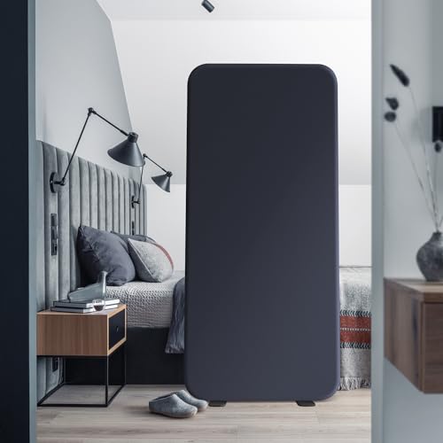 DECOLAB Standing Room Divider, Movable Partition Separator 29"x65", Cobalt - color: Cobalt