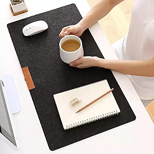 Large Felt Mouse Pad, Home Modern Large Keyboard Mouse Pad Table Desk Mat 700 * 330mm 60x30cm Non-Slip Computer Table Mat(30x60cm,Black) - color: Black, size: 0.8" x 1.9"
