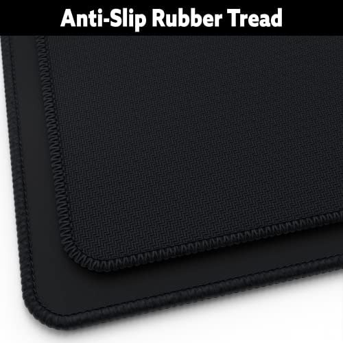 Mammoth Size Custom Professional Gaming Desk Mouse Pad - Anti Slip Rubber Base - Stitched Edges - Large Desk Mat - 72" x 36" x 0.16" (Mammoth, All Black/No Logo) - color: All Black, size: 36" x 72"