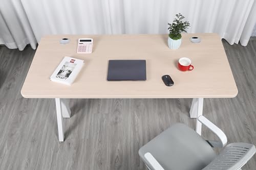 ApexDesk Quattro Series 60" Electric Adjustable Standing Computer Desk for Home and Office Width and Height Adjustable, Rectangular Oak - color: Oak Rectangular, size: 60" Rectangular