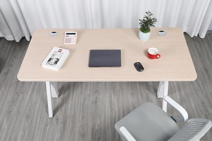 ApexDesk Quattro Series 60" Electric Adjustable Standing Computer Desk for Home and Office Width and Height Adjustable, Rectangular Oak - color: Oak Rectangular, size: 60" Rectangular