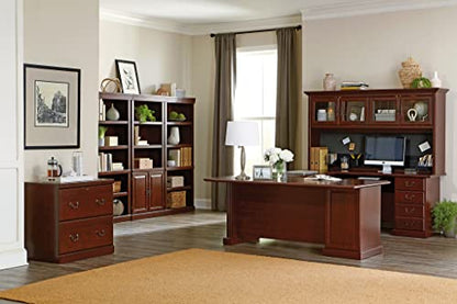 Sauder Heritage Hill Library/ Book shelf, Classic Cherry finish - size: L:29.80" x W:13.09" x H:71.26"