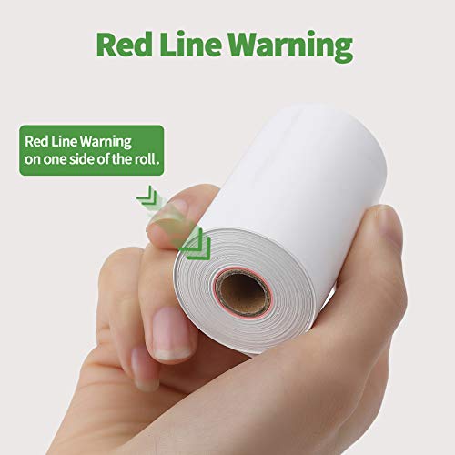 MUNBYN 2 1/4" inch x 50'ft Thermal Paper (50 Rolls), BPA Free Receipt Paper, 58mm Thermal Receipt Papers Fits All 58mm Thermal POS Printer, Square Terminal Credit Card Machines printers clearly - size: 2 1/4" x 50', style: 50 Rolls