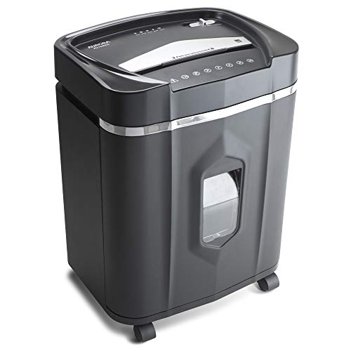 Aurora AU1640XA Anti-Jam 16 Sheet Crosscut Paper/CD and Credit Card/ 5 Gal Pullout Basket Shredder, 30 Minutes Continuous Run Time and Aurora SL16 Professional Grade Synthetic Shredder Oil, 16 Oz Flip-Top Leak Proof Bottle