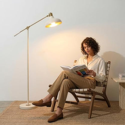 Brightech Wyatt Cream with Gold Interior Shade - color: Cream