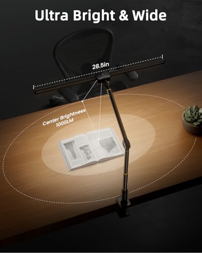 Desk Ring Light with Stand, Sensor Switch Dual Light Head