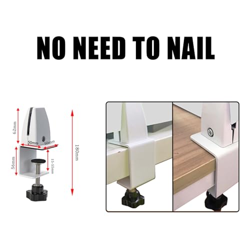 Free Standing Desk Privacy Panels, Frosted Acrylic Desk Dividers, Clamp-on Portable Cubicle Desk Partition, for Visual Distractions Office Cubicle Privacy Panel(60X40CM/23.6X15.7IN) - size: 60X40CM/23.6X15.7IN