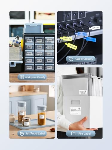 NIIMBOT B1 Label Maker Machine with Tape, 2Inch Thermal Label Printer - color: Silver, style: 1 Printer+1 Roll Label
