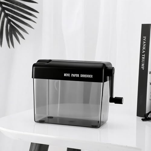 Manual Hand Shredder Mini Portable Shredder for A6 Sheets Hand Crank Paper Shredder for Office School Home Invoices Small Notes Letters Folded A4 Portrait