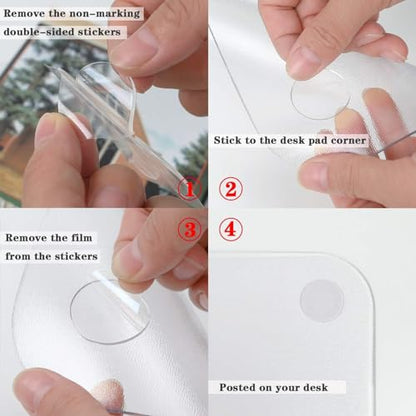 JanJunDec 1.5mm Thick 17×48 Inch Clear Table Cover Protector, PVC Desk Pad Protector, Anti-Slip Desk Mat, Plastic Table Cover, Rectangle Table Protector for Writing Desk Coffee Dresser Dining Table - size: 17x48 Inch