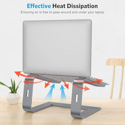 OMOTON Laptop Stand, Detachable Mount for MacBook Air/Pro Dell HP Grey - color: Grey