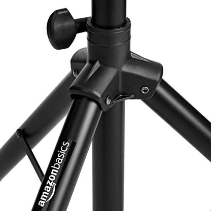 Amazon Basics Adjustable Height Portable Laptop Tripod Stand for Workstation, DJ Equipment, Projector, or Mixer, Black