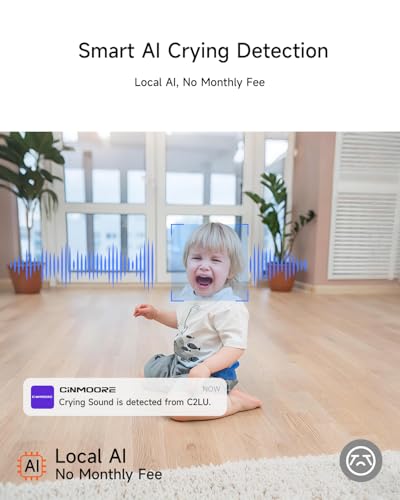 2 Pack 2.5K Cameras for Home Security, Non-Subscription AI Human/Pet/Crying Detection, 4MP Dog/Cat/Pet Camera Indoor with Phone App, Pan Tilt 2.4G WiFi Indoor Cameras, IR Night Vision, 2-Way Audio - style: 2 Pack 2.5K Camera