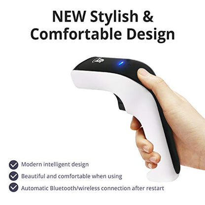 ScanAvenger Wireless Portable 1D&2D Bluetooth Barcode Scanner: Hand Scanner 3-in-1, Cordless, Rechargeable Scan Gun for Inventory - USB Bar Code/QR Reader (1D&2D with No Next Gen Stand)… - style: 1D&2D With No Next Gen Stand