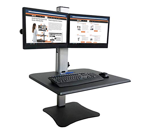 Victor DC350A Manual Dual Monitor Height Adjustable Sit-Stand Standing Desk Converter