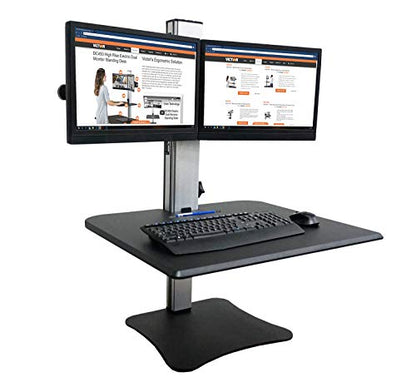 Victor DC350A Manual Dual Monitor Height Adjustable Sit-Stand Standing Desk Converter