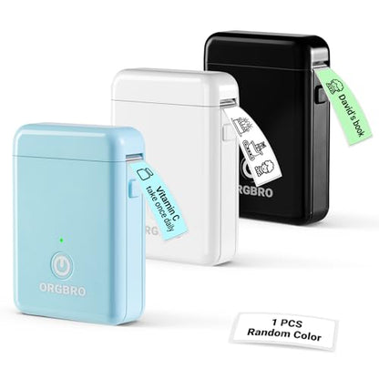 ORGBRO Label Maker Machine with Tape, X1 Bluetooth Mini Label Printer - color: Random Color