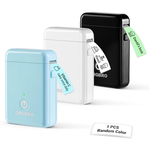 ORGBRO Label Maker Machine with Tape, X1 Bluetooth Mini Label Printer - color: Random Color