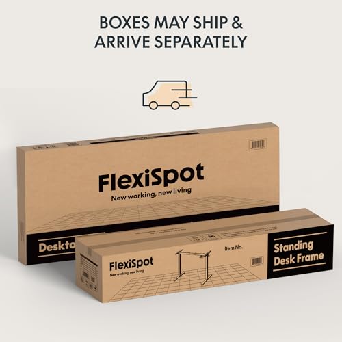 FLEXISPOT 60"x24" Electric Standing Desk, Black | One-Piece Desktop, 1" Thick Top, Height Adjustable, Stable Steel Frame, Home Office & Multi-Monitor Setup - color: Black, size: 60x24"