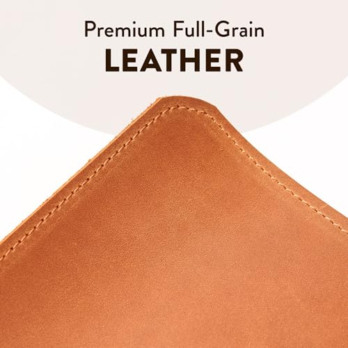Handmade Leather Desk Mat 32" x 16" – Large Leather Desk Pad Protector for Office, Home & Gaming Setup, Smooth Writing & Mouse Surface, Premium Leather Desk Blotter, Warm Brown