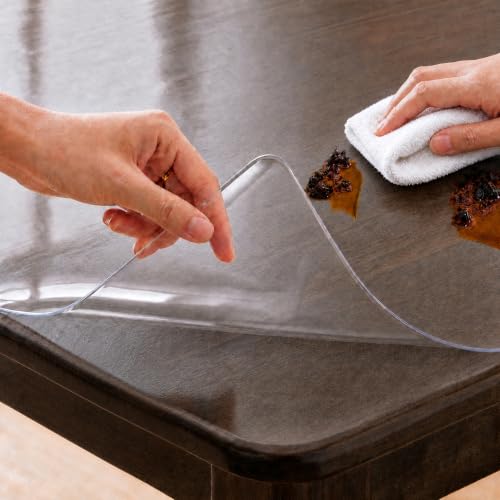 Clear Table Cover Protector 36x84'', Waterproof 2mm PVC Pad Tablecloth - size: 36" x 84" (Rectangular)