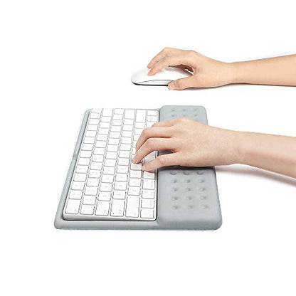 2 in 1 Keyboard Wrist Rest Pad Wrist Support Keyboard Mat Wrist Rest Mouse Pad for Apple Magic Keyboard 2 (Gray)