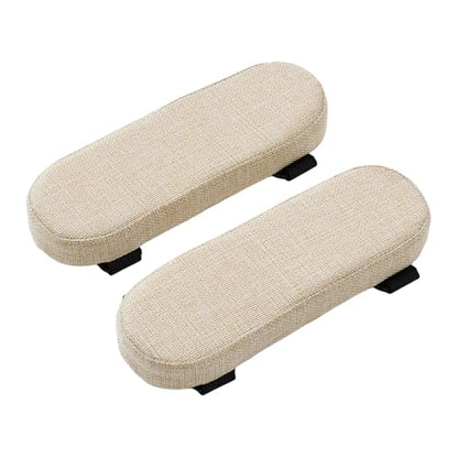 Office Chair Armrest Pad Elbow Cushion Thick Removable Cover Desk Chair Armrest Cushion Arm Padding for Recliners Sofa Home, Beige - color: Beige
