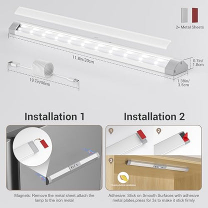 WOBANE Motion Sensor LED Closet Lights, Battery Operated Wardrobe Lights - size: 1 Pack