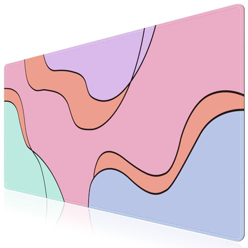 iCasso Desk Mat,XXL Large Mouse Pad for Desk,Colour Topographic - color: Colour Topographic