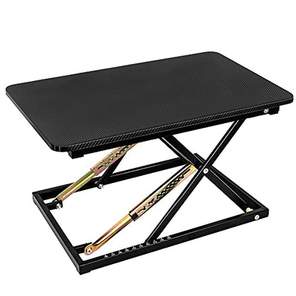 Standing Desk Converter, Height Adjustable Sit Stand Desk Converter, Fully Assembled Monitor Desk Riser for Standing or Sitting, Black, Pattern - color: Pattern-24in