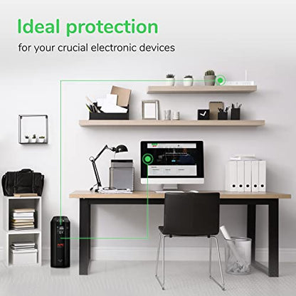 APC UPS 1500VA/900W Battery Backup for PCs, Office Electronics, BX1500M | Back-UPS Pro UPS for home offices. 10 outlets, LCD, AVR, surge protection, 68-min runtime (@100W) for PCs & workstations