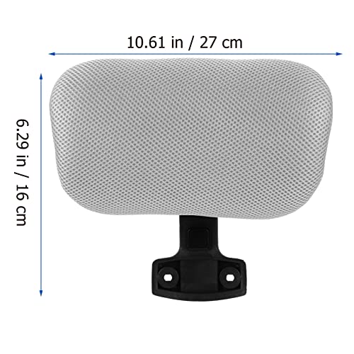 NUOBESTY Office Chair Neck Support Head Rest Office Chair Cushion Adjustable Mesh Headrest Attachment Universal Neck Support Cushion for Chair(Grey-2.2)