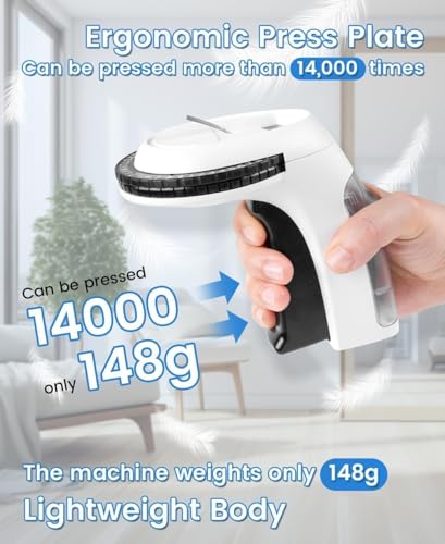 3D Vintage Embossing Label Maker Machine with 10 Rolls Tapes, Omega S Handheld Portable Inkless Embosser Label Printer for Home, Office, DIY&Craft, White & Black